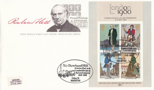 Rowland hill minisheet - rowland, london