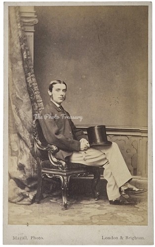 Cdv handsome man with - cdv,