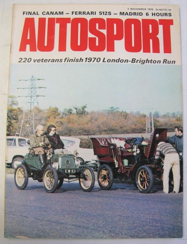 Autosport magazine nov 1970 - magazine,