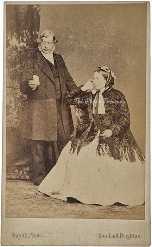 Cdv man lady - &, card